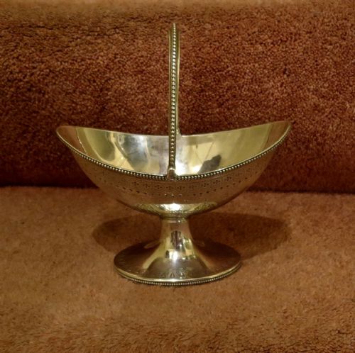 Silver "Boat" Shaped Sugar Basket