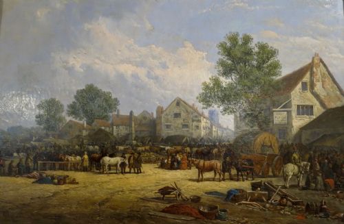 "The Cattle Fair": Oil by John Holland