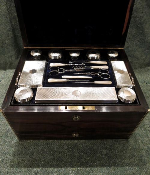 Ladys Silver-fitted Dressing Case