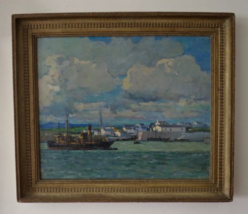 N.sotheby Pitcher: Fine Marine Oil Painting