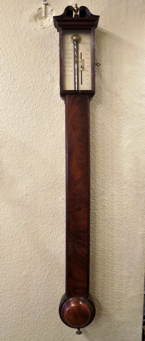 Mahogany Stick Barometer by Dolland