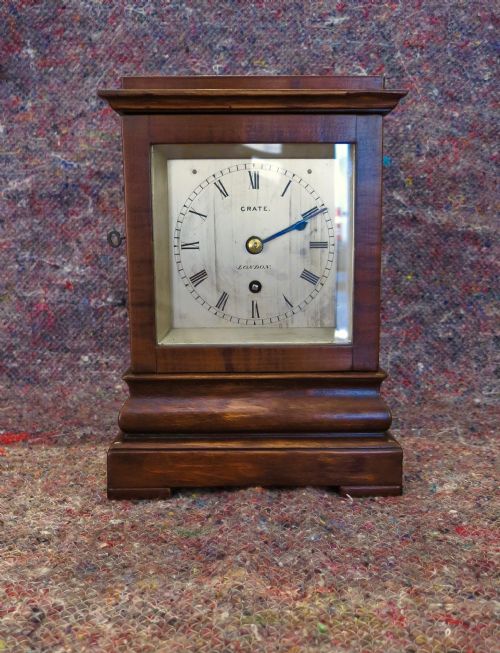Small English Four-glass Fusee Mantel Clock