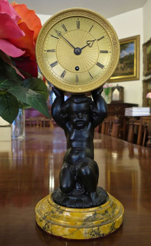 Good English Fusee Mantel Clock