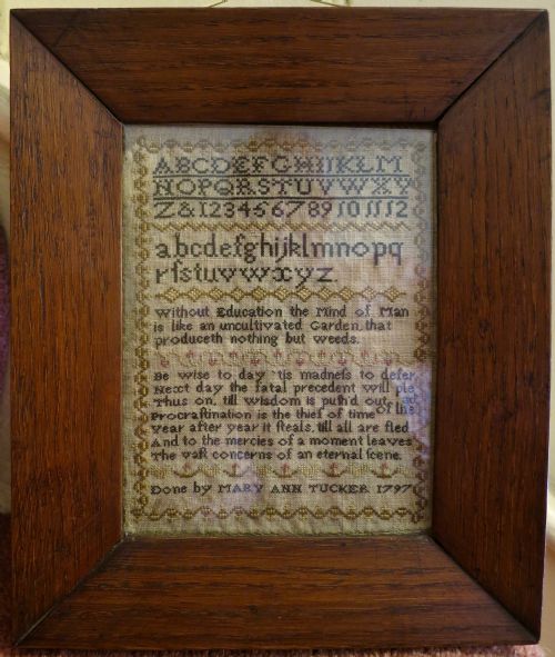 Charming 18th Century Needlework Sampler