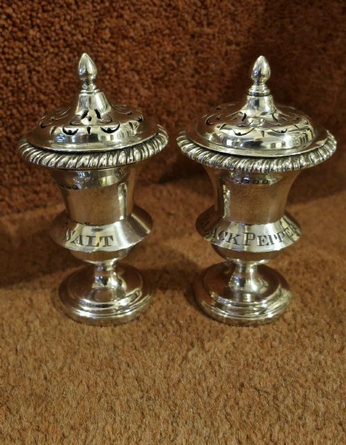 Hallmarked Silver Salt & Pepper Pots