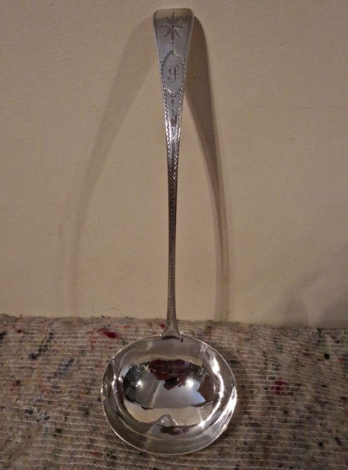 Splendid Georgian Silver Soup Ladle