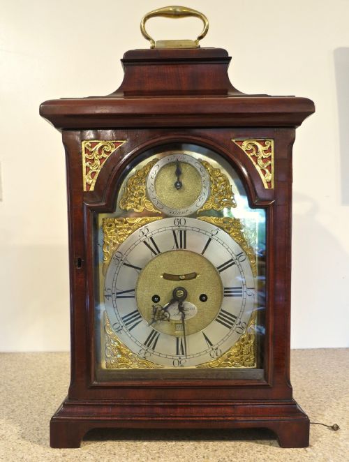 George III Mahogany Verge Bracket Clock