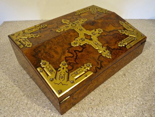 Lady's Walnut Gilt Mounted Writing Box
