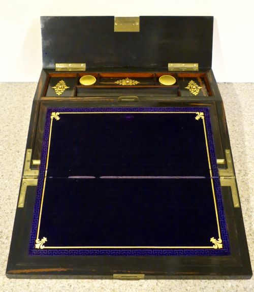 fig 1. LADY'S WALNUT GILT MOUNTED WRITING BOX