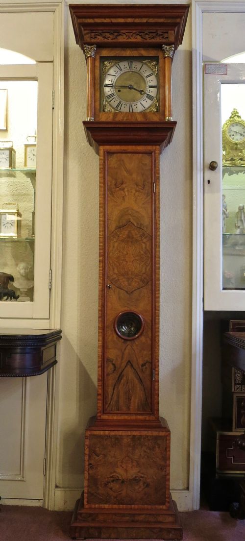 Figured Walnut "Grandmother" Clock