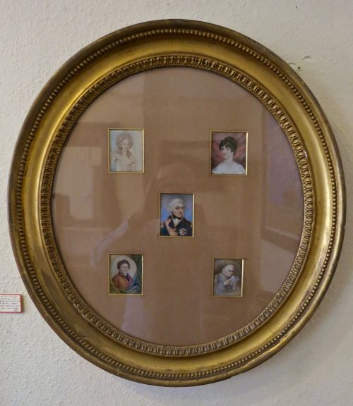 Framed Set of Five Miniature Portraits