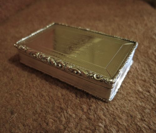 Good Large Silver 'Table' Snuff Box