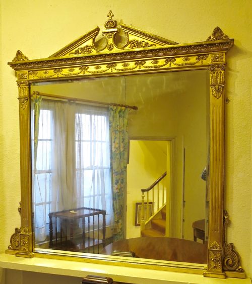 Impressive Finely Gilded Overmantel Mirror