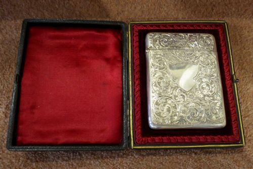 Silver Card Case with Outer Case