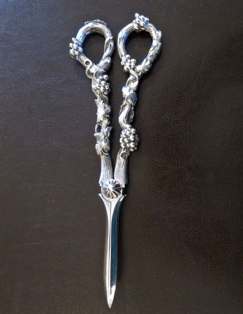 Solid Silver Grape Scissors by George Angel