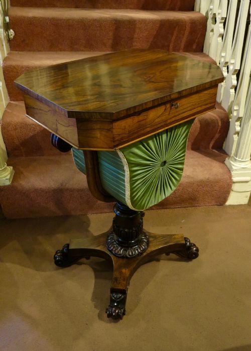 Elegant Rosewood Sewing or Lamp Table