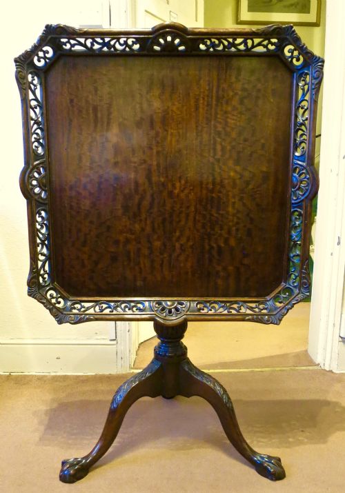 Edwardian Carved Tilt-top Occasional Table