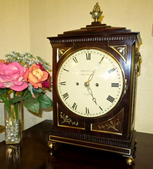 fig 1. FINE REGENCY BRACKET CLOCK BY JAMES McCABE