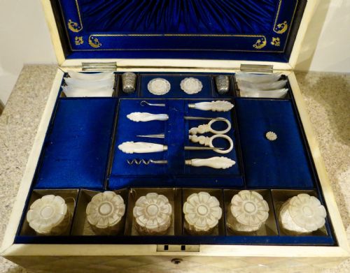 Fully Fitted Mother-of-pearl Sewing Box