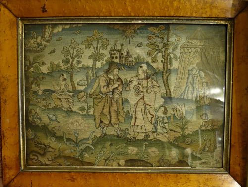 17th Century Charles II Period Needlework Panel
