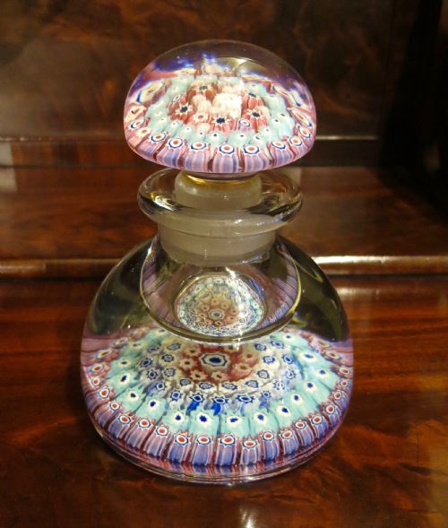 Large "Millefiori" Ink Bottle Dated 1848