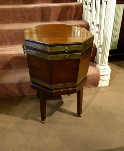 George III Brass-bound Mahogany Wine Cellarette

