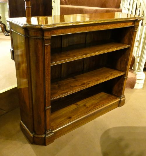 fig 1. FINE WALNUT AND AMBOYNA 'DWARF' BOOKCASE