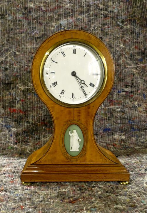 Pretty Satinwood "Balloon" Shaped Timepiece