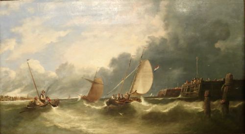 Marine Oil on Panel by Williamson (1820-1883)