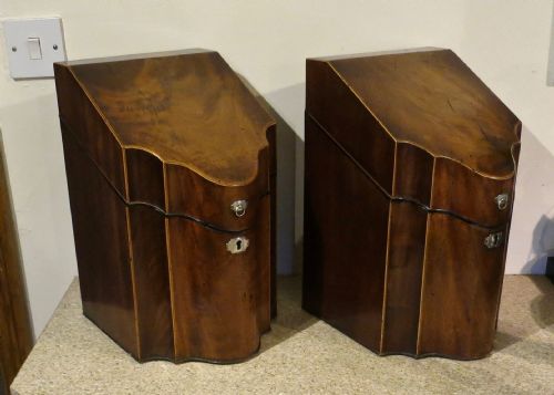 Original Pair of George III "Knife" Boxes