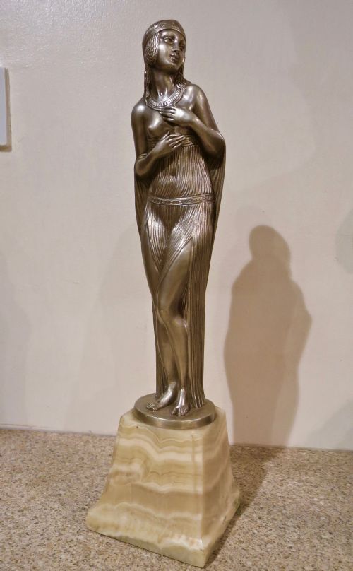 "Enchanted": Art Deco Bronze by Joseph Descomps