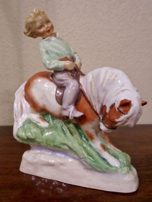 Rare Royal Worcester Figure: "Happy Days"