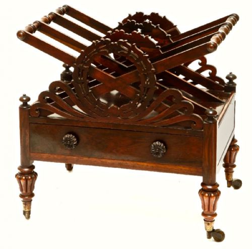 Gillows: Very Fine Regency Rosewood Canterbury