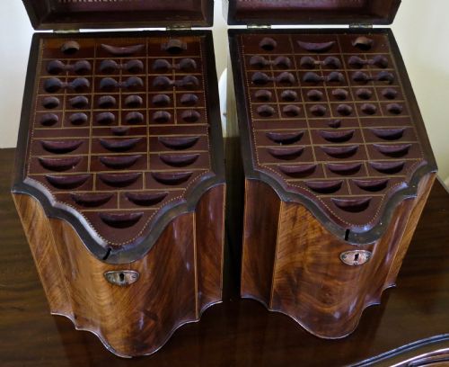 fig 1. PAIR OF GEORGE III KNIFE BOXES