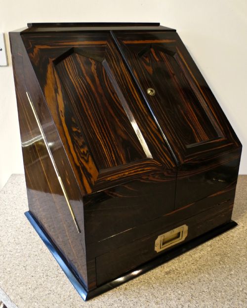fig 1. AN EXCEPTIONAL COROMANDEL FITTED STATIONERY CABINET