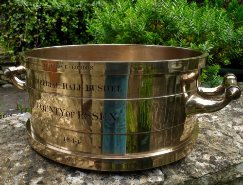 fig 1. RARE BRONZE HALF-BUSHEL DATED 1844