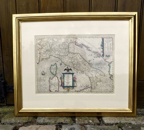 17th century map of italy by cluver - CATEGORY: ANTIQUE ART - DATED BEFORE 1700
