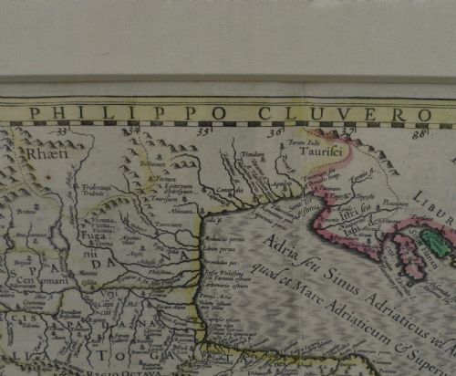 17TH CENTURY MAP OF ITALY BY CLUVER - ADDITIONAL PHOTO 4
