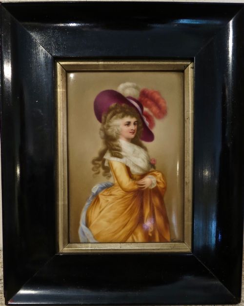 Porcelain Plaque of the Duchess of Devonshire