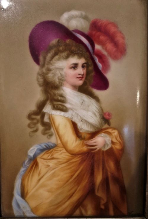 fig 1. PORCELAIN PLAQUE OF THE DUCHESS OF DEVONSHIRE