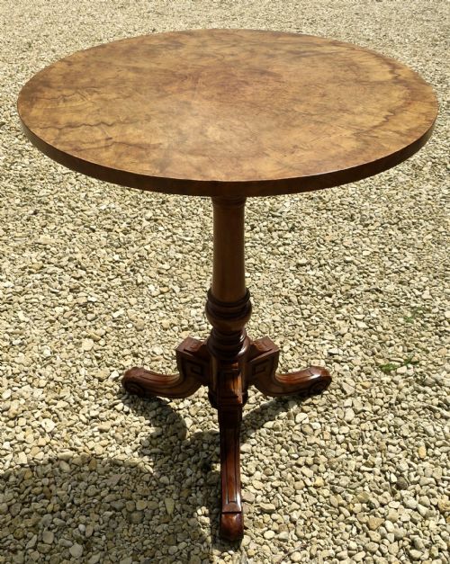 Signed Burr Walnut Occasional Table