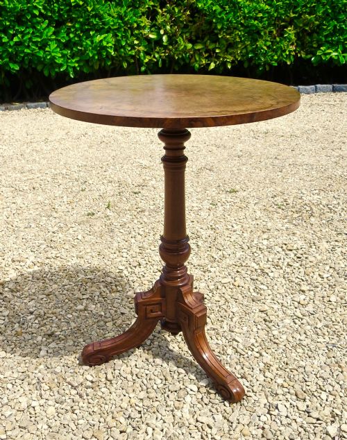 fig 1. SIGNED BURR WALNUT OCCASIONAL TABLE