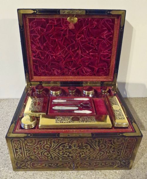 Impressive Boulle Lady's Dressing & Jewellery Case