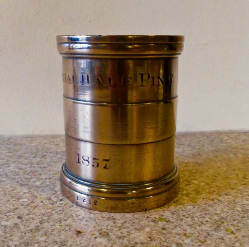 Half-pint Bronze Measure Dated 1857