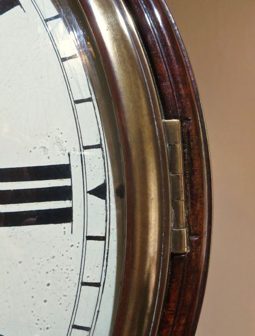 fig 1. GOOD EARLY 19TH CENTURY CONVEX WALL CLOCK