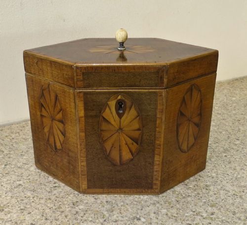 Sheraton Inlaid Hexagonal Tea Caddy