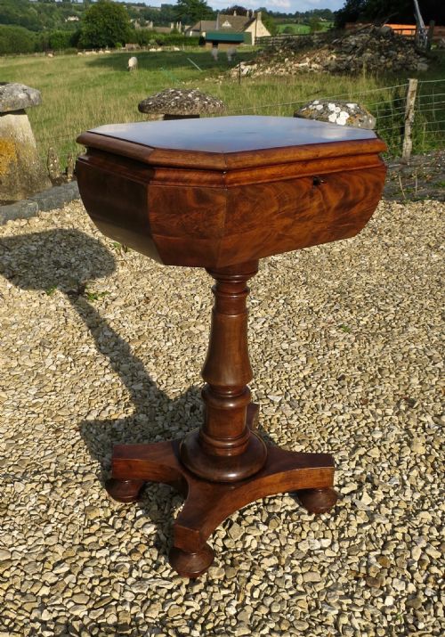 fig 1. GILLOWS of LANCASTER: A MAHOGANY TEAPOY