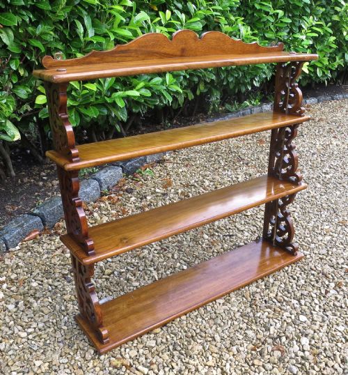 Set of Victorian Walnut Hanging Wall Shelves