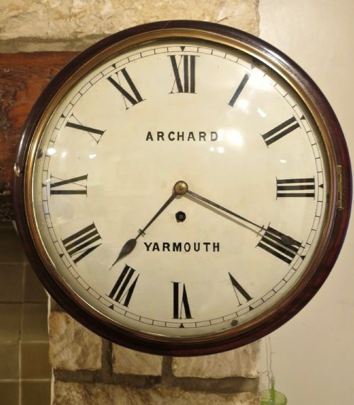 Early 19th Century 8-Day Mahogany Wall Clock