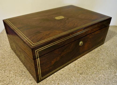 Fine Rosewood Writing Box by Edwards